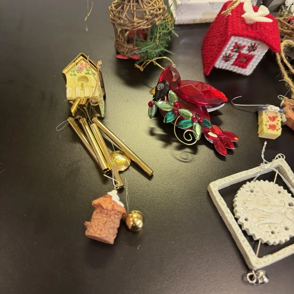 Vintage & Kitsch Handmade Bird Themed‎ Christmas Ornaments and Decor 14